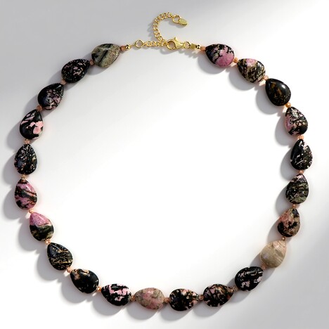 Collana in argento con Rodonite