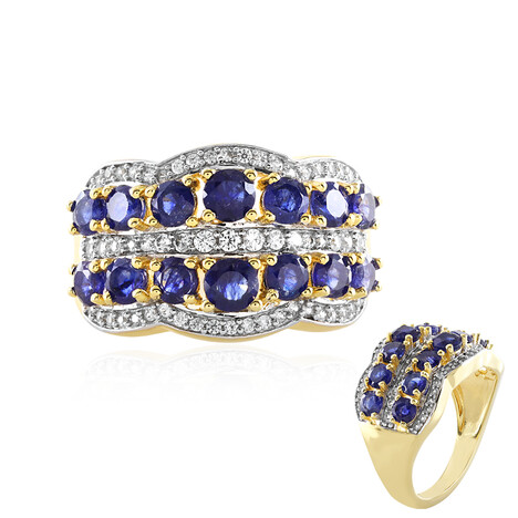 Anello in argento con Zaffiro Blu del Madagascar