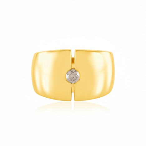 Anello in argento con Diamante Champagne I3 (de Melo Essence)