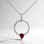 Collana in oro con Rubino Mozambico AAA
