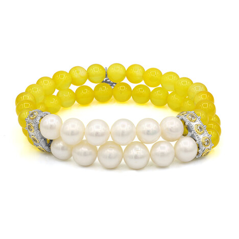 Zilveren armband met zoetwater kweekparels (Dallas Prince Designs)