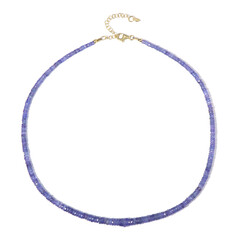 Tansanit-Silberhalskette