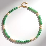 Collier en argent et Aventurine verte