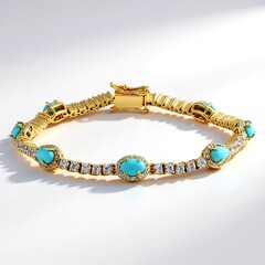 Bracciale in argento con Turchese