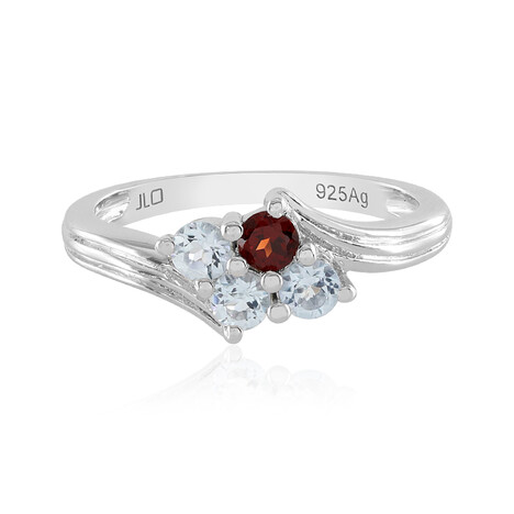 Anillo en plata con Topacio azul cielo