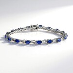 Bracciale in argento con Cianite del Nepal