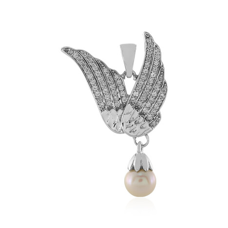 Ciondolo in argento con Perla d'Acqua Dolce Bianca