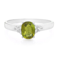Bague en argent et Tourmaline cuprifère