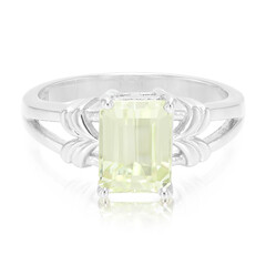 Bague en argent et Kunzite jaune canari