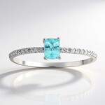 Brasilianischer Paraiba-Turmalin-Goldring (AMAYANI)