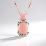 Collana in argento con Opale Rosa (Adela Silber)