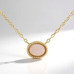 Collana in argento con Quarzo Rosa
