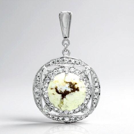 Ciondolo in argento con Magnesite