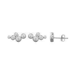 Boucles d'oreilles en argent et Zircon (Adela Silber)
