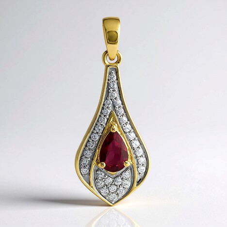 Ciondolo in oro con Rubellite Nigeriana (Mark Kaufman)