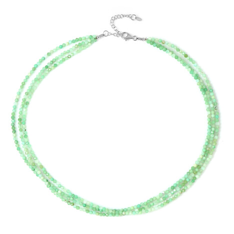 Collar en plata con Crisoprasa