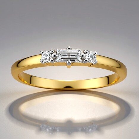 Anello in oro con Diamante IF (D) (Annette)
