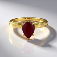 Anillo en plata con Rubí de Bemainty