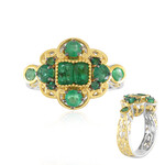 Zilveren ring met Zambia-smaragdstenen (Gems en Vogue)