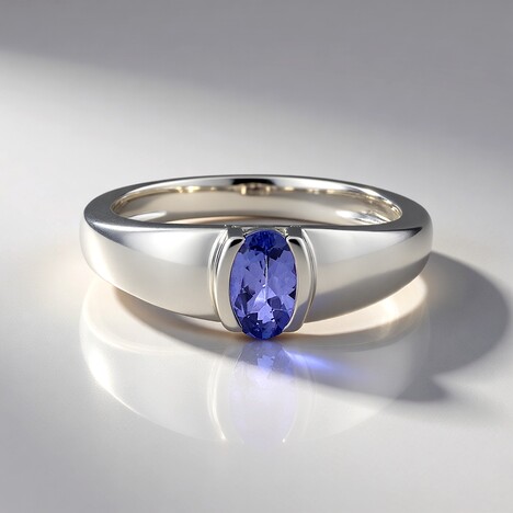 Anello in argento con Tanzanite