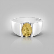 Anillo en plata con Berilo amarillo