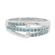 Royal Blue Diamond Silver Ring