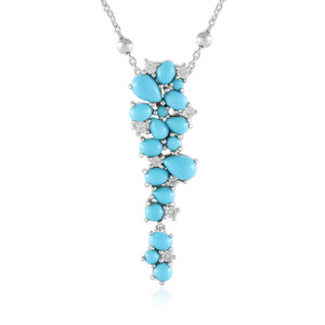 Sleeping Beauty Turquoise Silver Necklace (Dallas Prince Designs)