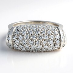 Anello in argento con Topazio Bianco