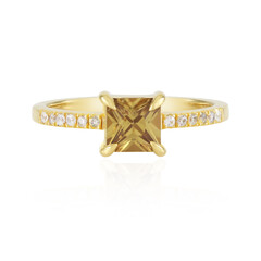 Anillo en plata con Zircón amarillo (Adela Silber)
