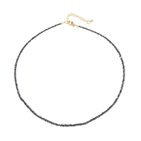 Collier en argent et Diamant noir