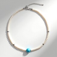 Collier en argent et Larimar
