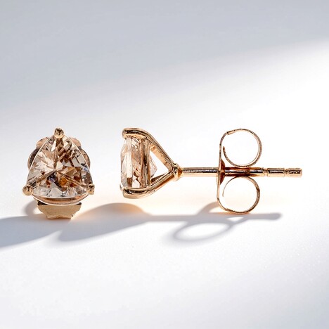 Boucles d'oreilles en or et Morganite AAA