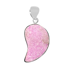 Pendentif en argent et Calcite cobalt