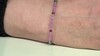 Brazalete en plata con Zafiro de Ceilán rosa
