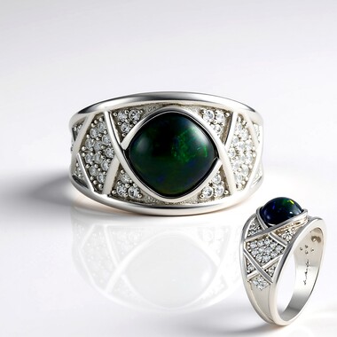 Mezezo Opal Silver Ring (de Melo Essence)