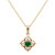 14K AAA Zambian Emerald Gold Necklace (CIRARI)