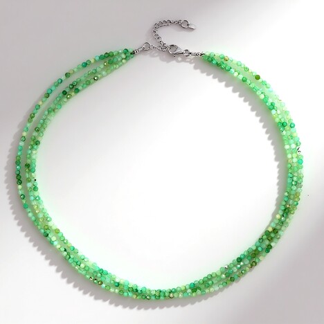Collana in argento con Crisoprasio