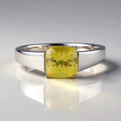 Anello in argento con Apatite Dorata