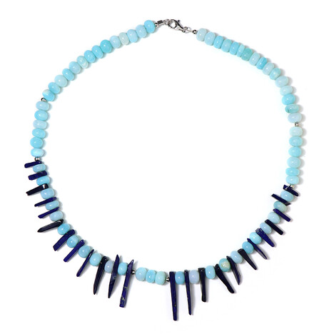 Edelstein-Silberhalskette