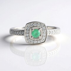 Anello in argento con Smeraldo Colombiano