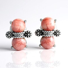 Orecchini in argento con Rodocrosite