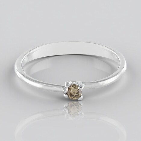Anello in argento con Diamante Champagne I2