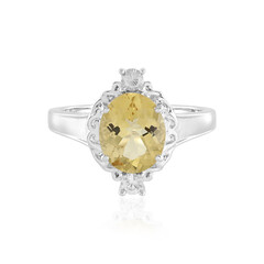 Bague en argent et Béryl jaune (Adela Silber)