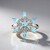Anello in argento con Topazio Blu Cielo