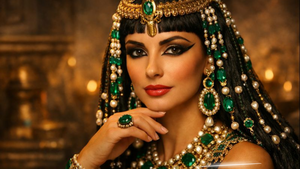 ¿Qué figura histórica es conocida por su amor a las joyas con esmeraldas y perlas?