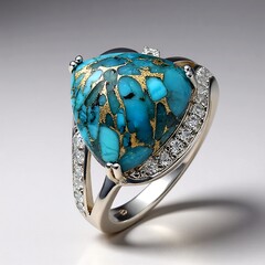 Anello in argento con Mosaico turchese