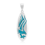 Ciondolo in argento con Turchese Kingman Mohave Blu (Jones Lee)