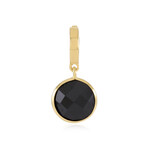 Zilveren hanger met een zwarte spinel