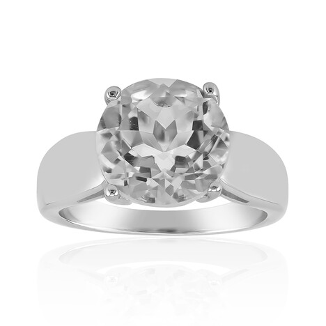 Weißer Topas-Silberring