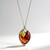 Collana in argento con Ambra Baltica Cognac (dagen)